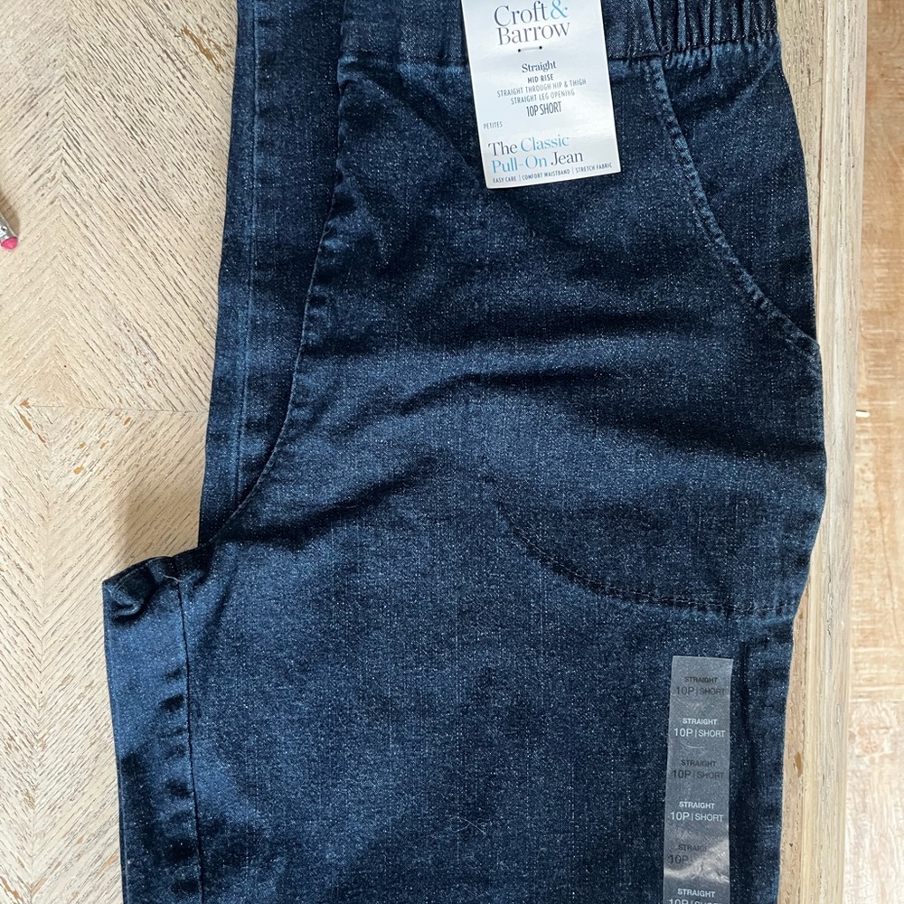 croft and barrow women’s jeans size 10 petite short straight leg NWT